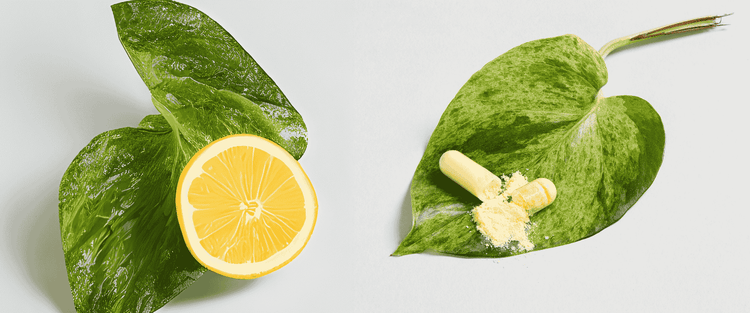 supplement on a leaf