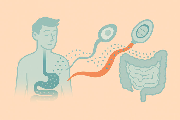 male fertility related to gut health. Including inflammation and sperm health 
